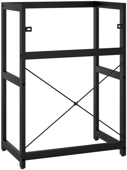 vidaXL Badezimmer Waschtischgestell Schwarz 59x38x83 cm Eisen 338500 Bild 5