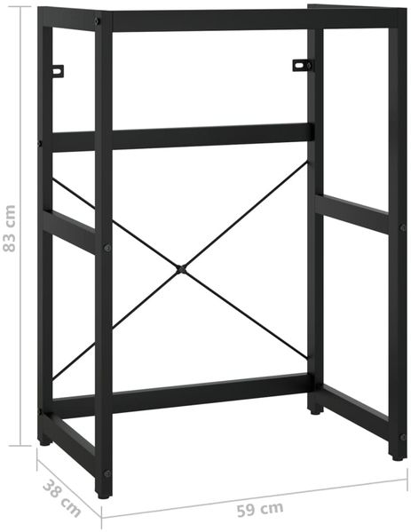 vidaXL Badezimmer Waschtischgestell Schwarz 59x38x83 cm Eisen 338500 Bild 7