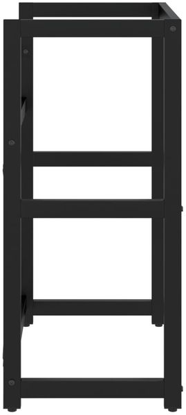 vidaXL Badezimmer Waschtischgestell Schwarz 59x38x83 cm Eisen 338500 Bild 4