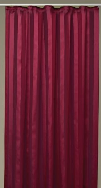 Dekoschal Gardine Vorhang Streifen halbtransparent Auswahl: Universalband 140x 175cm rot - bordeaux