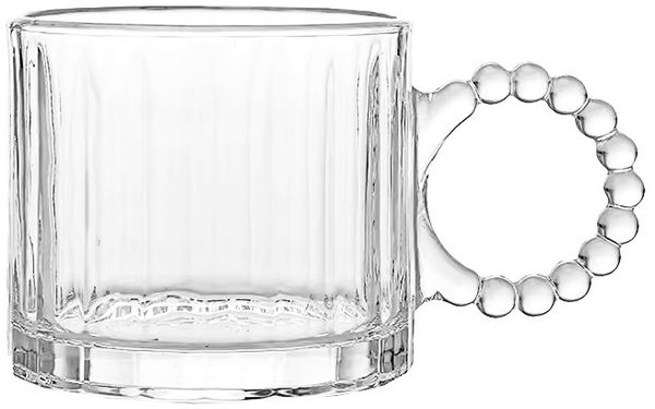 Pearly Gläser mit Henkel 300 ml - 6 teiliges Set, ergonomisch & dekorativ