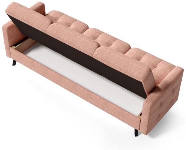 Sofa 3-Sitzer Schlafsofa Designersofa GARNET Stoff Luis Hellgrau Bild 2