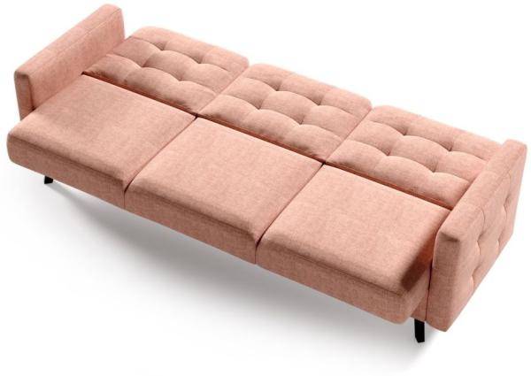 Sofa 3-Sitzer Schlafsofa Designersofa GARNET Stoff Luis Hellgrau Bild 3