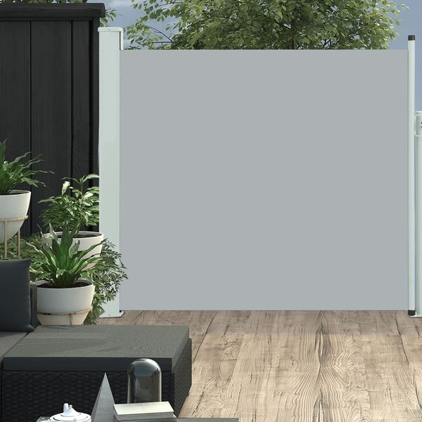 vidaXL Ausziehbare Seitenmarkise 170×300 cm Grau 48368