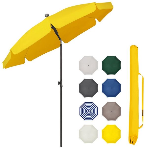 Sekey Balkonschirm 200 cm Sonnenschirm mit Schutzhülle für Balkon Garten, UV-Schutz 50+, LxB: 180,00x180,00 cm, Neigungswinkel und Höhe Verstellbar
