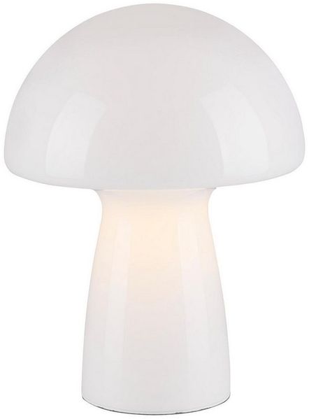 Paul Neuhaus Tischleuchte FUNGO, Weiß, Glas, Ø 21,5 x H 29 cm, ohne Leuchtmittel