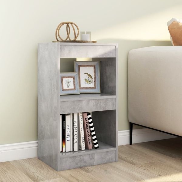 vidaXL Bücherregal/Raumteiler Betongrau 40x30x72 cm 811605