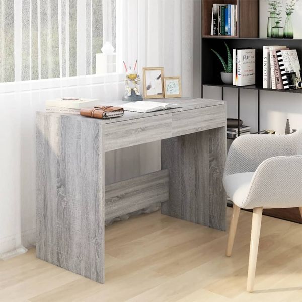 vidaXL Schreibtisch Grau Sonoma 101x50x76,5 cm Holzwerkstoff 812997