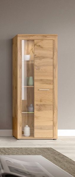 INOSIGN Standvitrine Aosta, Höhe 159 cm, in verschiedenen Farbausführungen 1 Tür, 3 Einlegeböden, 4 Fächer, Wohnzimmer, Vitrine, Glasvitrine