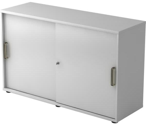 Schiebetürschrank 2 Ordnerhöhen, 120cm SG Grau