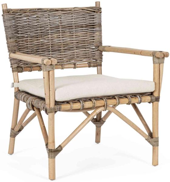 Gartensessel Tarifa aus Rattan mit Kissen