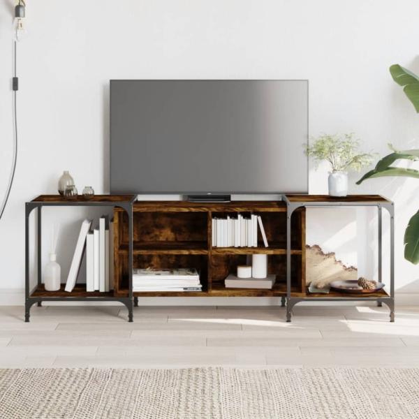 vidaXL TV-Schrank Räuchereiche 153x37x50 cm Holzwerkstoff 837604