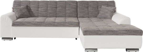DOMO collection Ecksofa Treviso viele Bezüge, auch in Cord, L-Form, B/T/H: 267/80/83 cm, wahlw. mit Bettfunktion, inkl. Zierkissen, Unser Dauertiefpreis