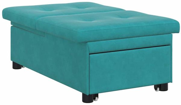 vidaXL Schlafsofa Türkis 194 x 67 x 82 cm Samt 42008603 Bild 4