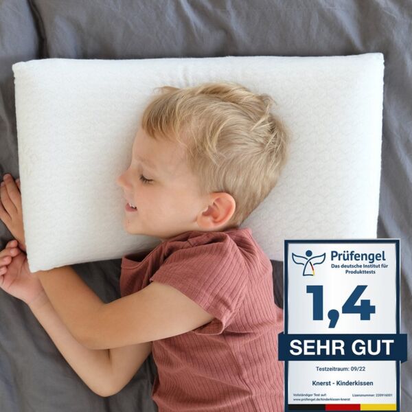 KNERST Kopfkissen Kinderkissen, Füllung: CosyPUR Gelschaum, für jede Schlafposition geeignet, Kinderkopfkissen für süße Träume
