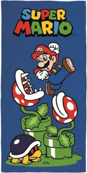 Super Mario Kinder Strandhandtuch – Flauschiges & schnelltrocknendes Mikrofaser-Badetuch 140x70 cm