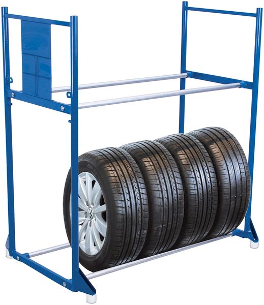 VARIOfit Reifenregal aus Stahl 300kg Traglast mit 2 Etagen