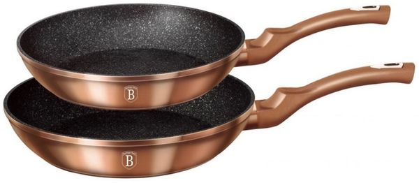 Berlinger Haus Berlinger Haus Zestaw 2 Patelni Granitowych 22cm 26cm Metallic Line Rose GoldBH1611N