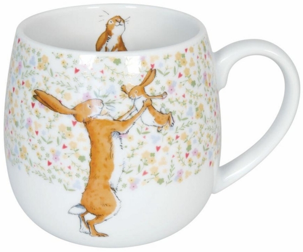 KÖNITZ 1111432452 Kuschelbecher 400 ml Ich hab dich lieb bis zum Mond, Porzellan / Becher Hasen