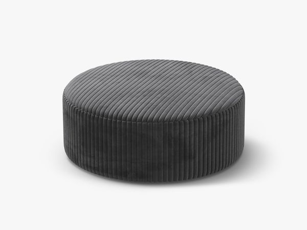 Micadoni Pouf Dia 90cm Kord Tilia Grau