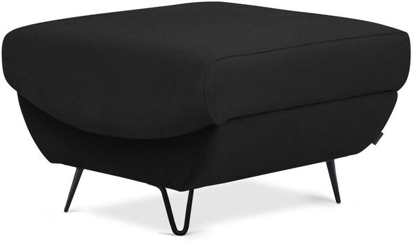 Wohnideebilder Silva Schwarz Fußhocker PU-SIL-10PO