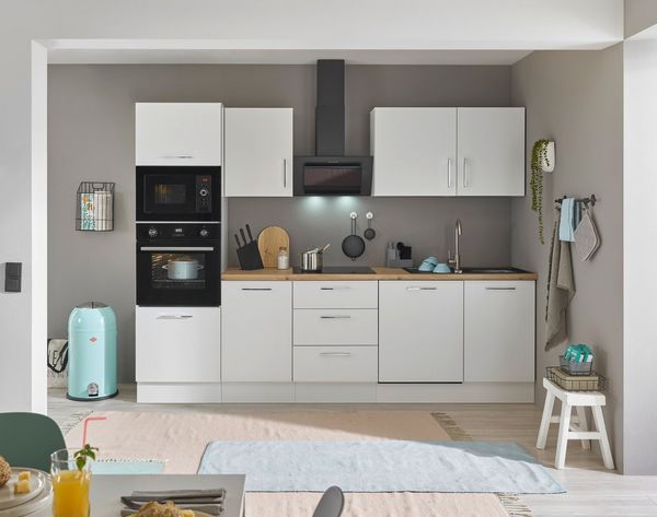 BASIC by Balculina Küchenzeile Turin, Breite 280 cm, wahlweise mit E-Geräten