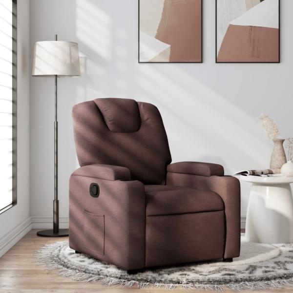 vidaXL Relaxsessel Dunkelbraun Stoff 372370