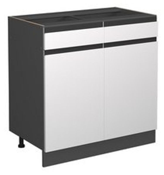 Küchenunterschrank R-Line Weiß 80 cm J-Shape, ohne Arbeitsplatte Vicco Bild 6