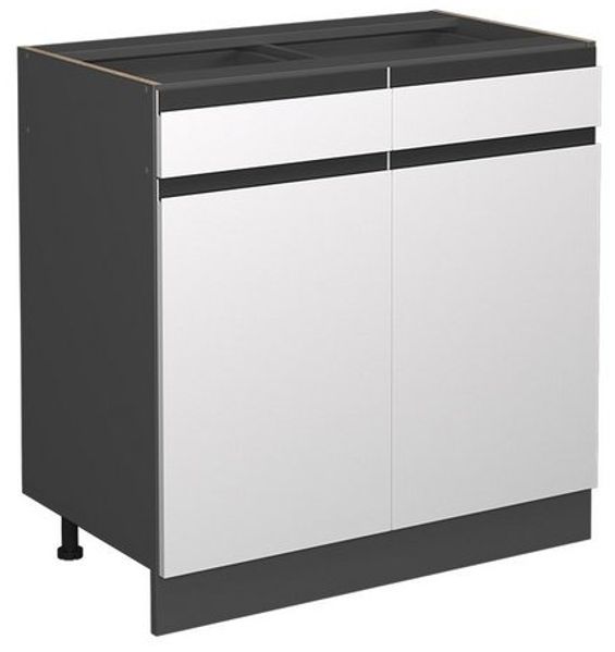 Küchenunterschrank R-Line Weiß 80 cm J-Shape, ohne Arbeitsplatte Vicco Bild 4