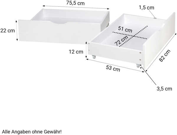 Holzbett 140x200 mit Matratze Bettkasten 2er Set Holzbettrahmen Weiß Palettenbett Doppelbett Bett Massiv Holz Bild 4