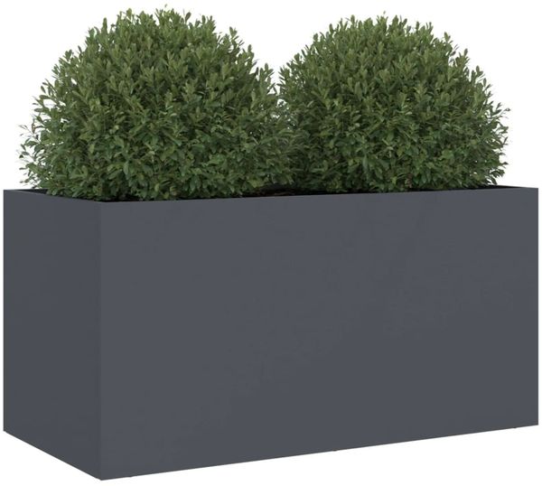 vidaXL Pflanzkübel Anthrazit 62x30x29 cm Stahl 841591 Bild 4