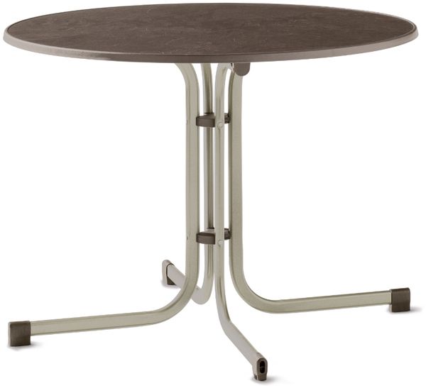 Sieger Boulevard-Klapptisch Boulevard-Klapptisch klappbar, Stahlrohr Champagner 100 x 72 x 100 cm