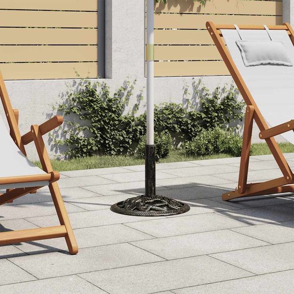 vidaXL Sonnenschirmständer Schwarz Bronze 9 kg 40 cm Gusseisen 47865