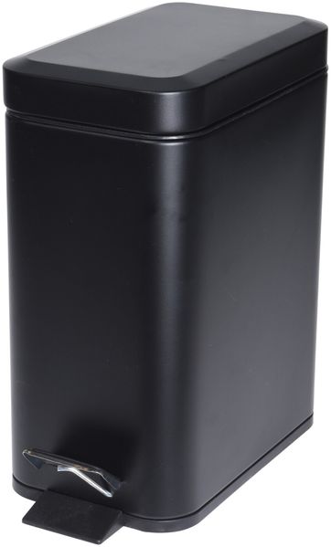 Excellent Houseware Tretmülleimer 5 L Mattschwarz 447456