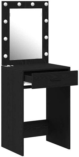 vidaXL Schminktisch mit Speicher Schwarz Eichen-Optik 50 x 41 x 135 cm 865038 Bild 4