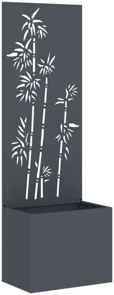 vidaXL Garten Sichtschutz-Leinwand Floral Anthrazit 50 x 140 cm 876450