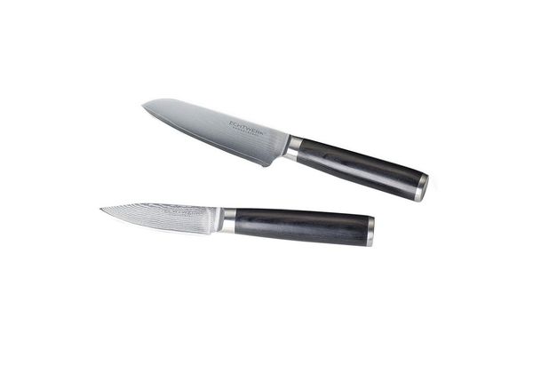 ECHTWERK Messer-Set (Set, 2-tlg), Damazener, (Santokumesser / Schälmesser inkl. Aufbewahrungsbox)