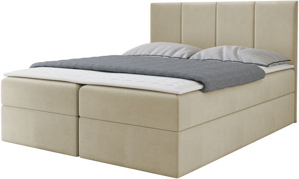 Boxspringbett Rebos, Natur, 160x200 cm