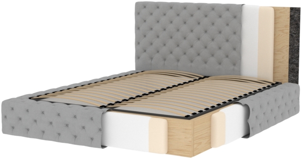 Eltap Bett Princce (Softis 17) 180x200 Metallrahmen, Gaslift, Box Bild 8