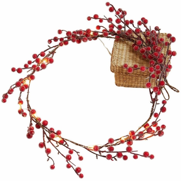 Mirabeau LED-Lichterkette LED-Girlande Rimont rot/braun