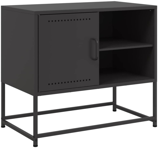 vidaXL TV-Schrank Schwarz 68x39x60,5 cm Stahl 846518