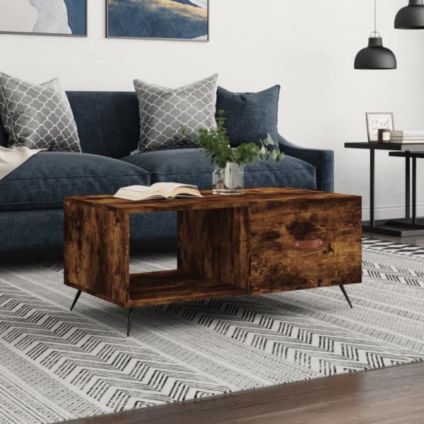 vidaXL Couchtisch Räuchereiche 90x50x40 cm Holzwerkstoff 829185