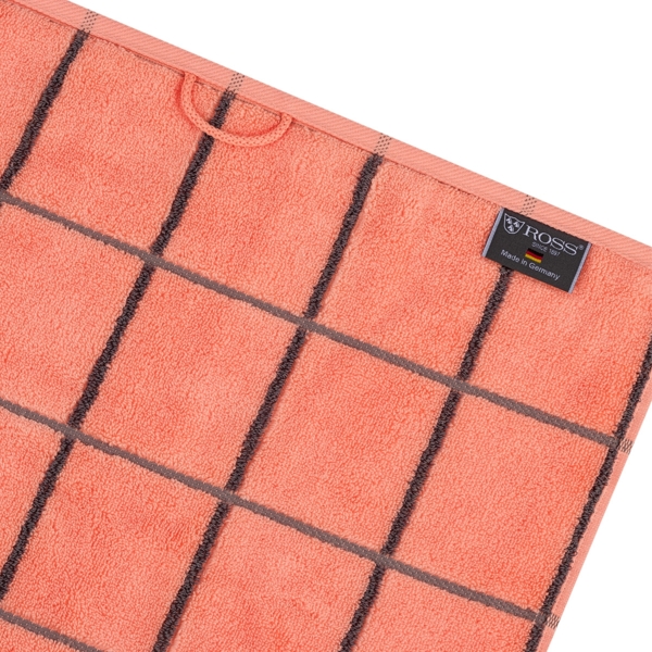 Ross Sensual Skin Karo 4 tlg. Frottier-Set - 4 X Handtuch (50 X 100cm) - 500 - Peach Pink Bild 2