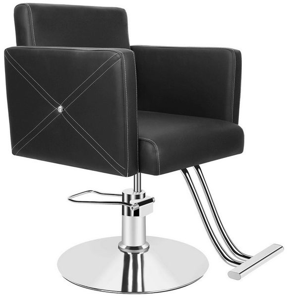 Rutaqian Stuhl Professioneller Friseurstuhl mit 360° Drehung und Hydraulischer Pumpe (Stylistenstuhl Höhenverstellbar,Tragfähigkeit 150 kg, 1 St), Barber-Stuhl, Kosmetikstudiostuhl mit Fußstütze
