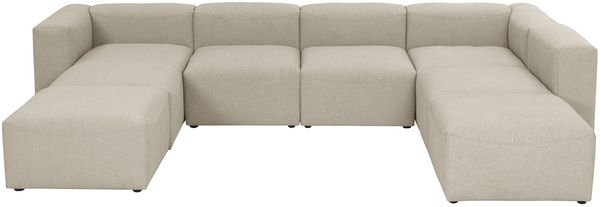Wohnlandschaft 3 Kattrina Flachgewebe creme