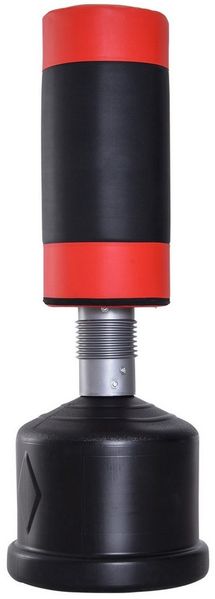 HOMCOM Standboxsack Boxpuppe Boxdummy DummyTraining (Boxsack, 1-tlg, Boxpartner), 158-186 cm Höhenverstellbar NEU Schwarz+Rot