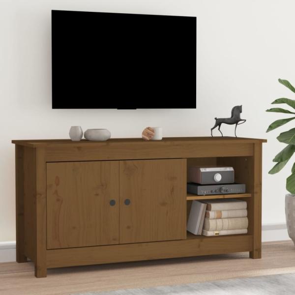 TV-Schrank Honigbraun 103x36,5x52 cm Massivholz Kiefer [814592]