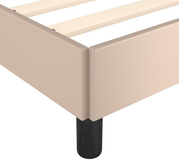 vidaXL Bettgestell mit Kopfteil ohne Matratze Cappuccino 200x200 cm 347524 Bild 7