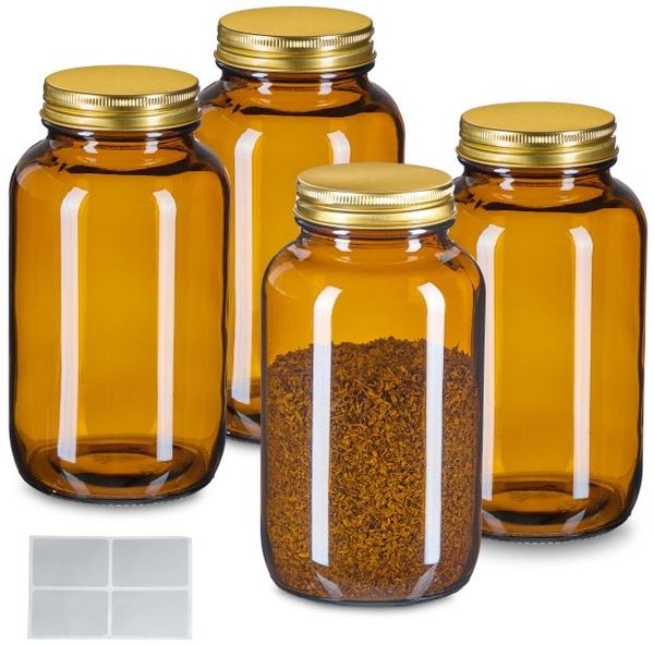 Relaxdays Braungläser 4er Set 400ml