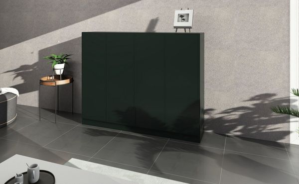borchardt Möbel Schuhschrank Vaasa, Schuhregal 4-türig mit 12 verstellbaren Fächern Breite 152 cm